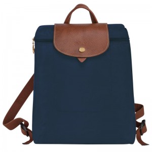Mochilas Longchamp Le Pliage Original M Feminino Azul Marinho | 5269-VYJDH