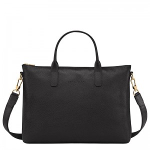 Pasta Longchamp Le Foulonné S Masculino Pretas | 0461-TXRMF