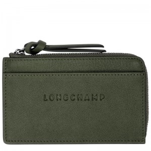 Porta Cartões Longchamp 3D Masculino Caqui | 6804-IGMST