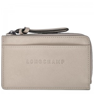 Porta Cartões Longchamp 3D Masculino Cinzentas | 7568-HGMUS