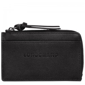 Porta Cartões Longchamp 3D Masculino Pretas | 6517-GORPK