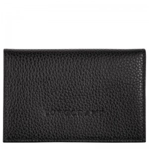 Porta Cartões Longchamp Le Foulonné Feminino Pretas | 5742-JXSZY