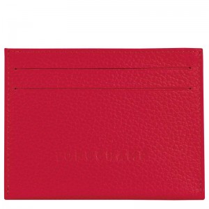Porta Cartões Longchamp Le Foulonné Feminino Vermelhas | 0869-CHPKA