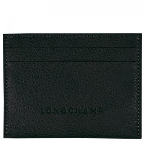 Porta Cartões Longchamp Le Foulonné Masculino Pretas | 2061-CZFHJ