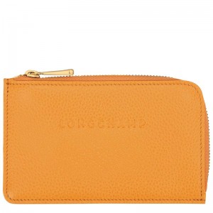 Porta Cartões Longchamp Le Foulonné Masculino Abricó Laranja | 0631-JKRPW