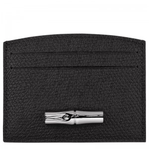 Porta Cartões Longchamp Roseau Feminino Pretas | 5814-PUVKT