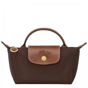 Pouches Longchamp Le Pliage Original with handle Feminino Marrom | 4873-LCMGZ