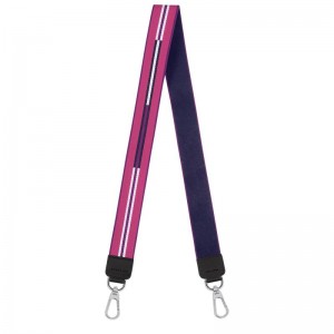 Shoulder Straps Longchamp Rayures Feminino Roxo | 0972-QHKAO